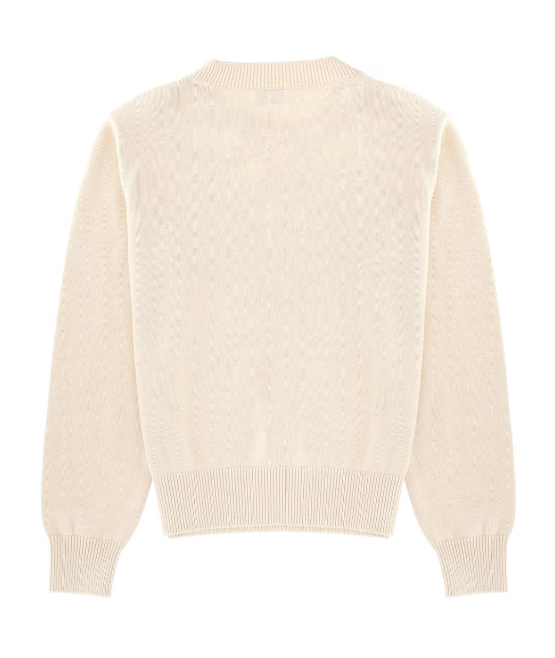 KENZO Бежевый хлопковый джемпер / свитер, фото 3