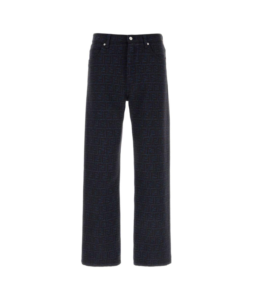 FENDI Мульти хлопковые повседневные брюки, фото 1