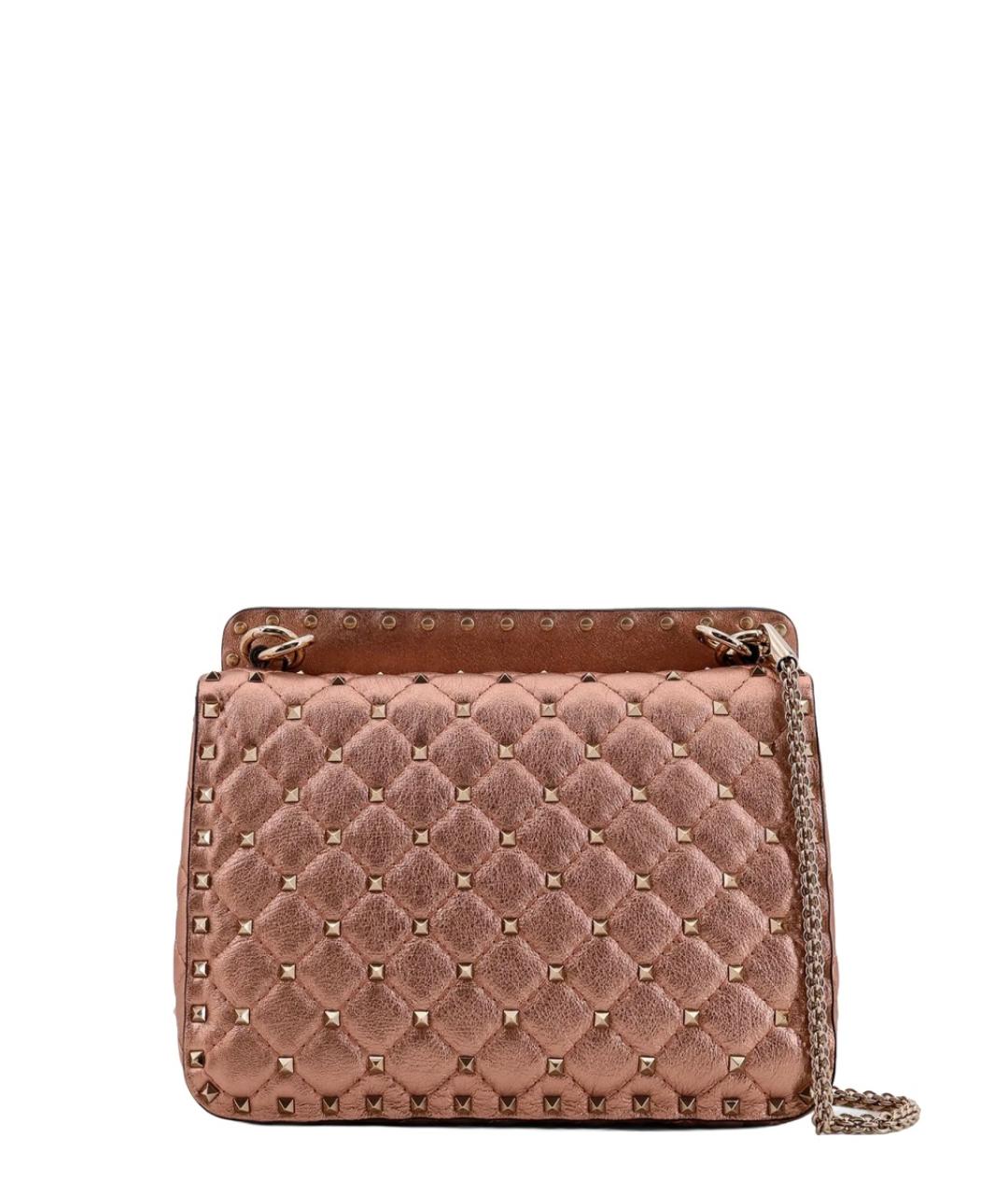 VALENTINO Розовая кожаная сумка через плечо, фото 3