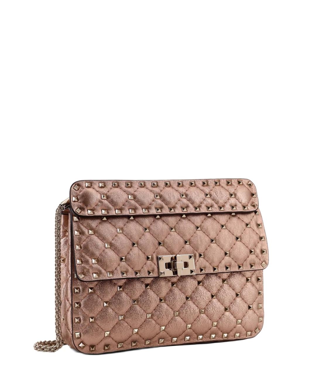 VALENTINO Розовая кожаная сумка через плечо, фото 2