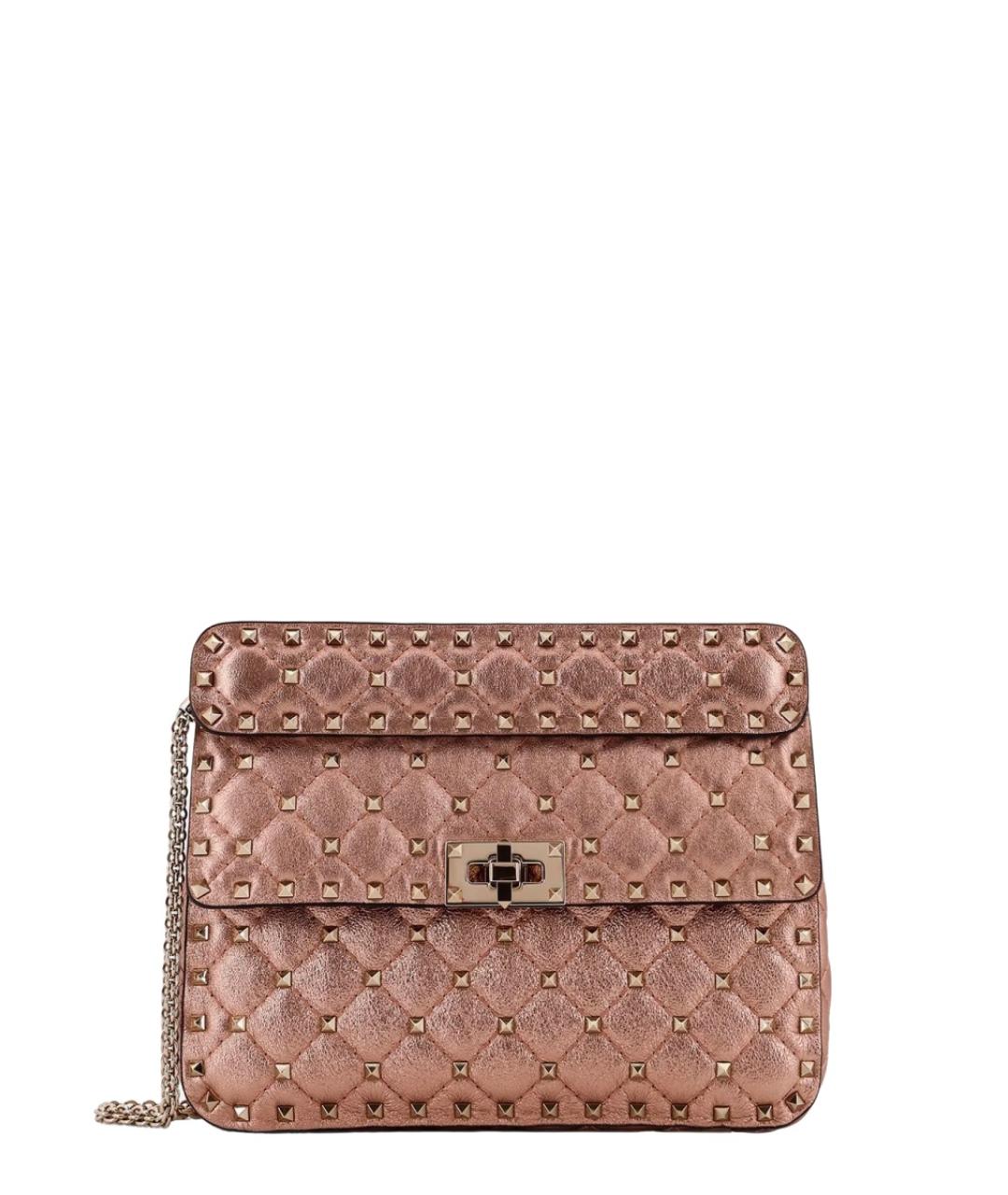 VALENTINO Розовая кожаная сумка через плечо, фото 1