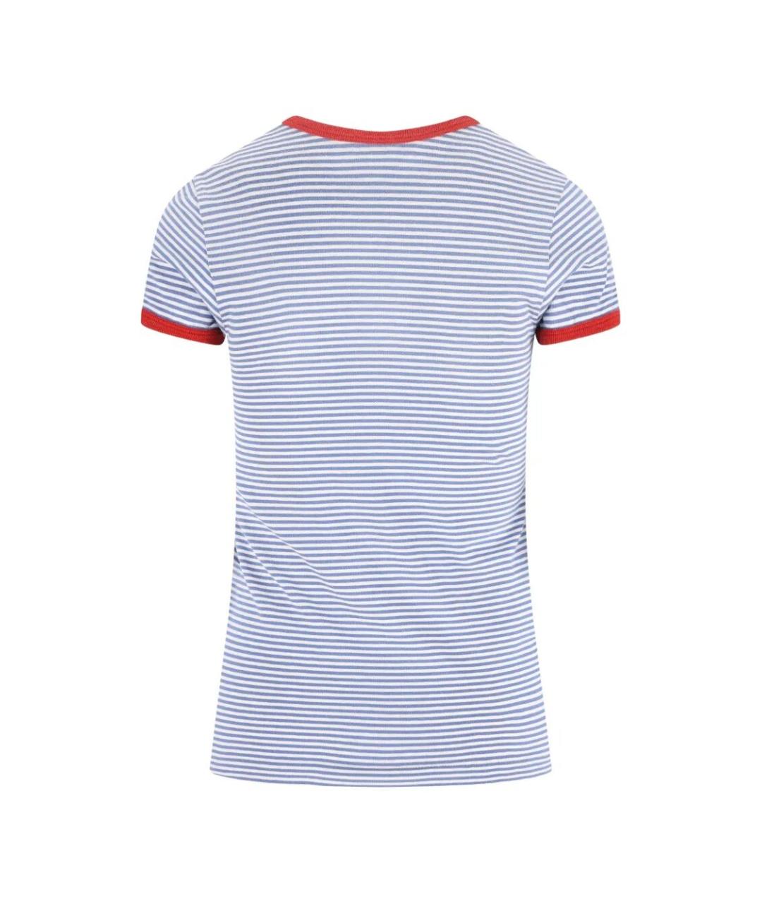 PRADA Голубая хлопковая футболка, фото 2