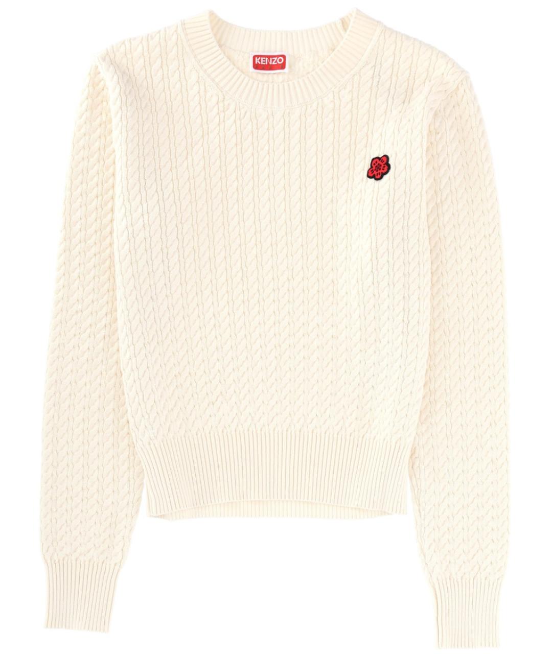 KENZO Бежевый хлопковый джемпер / свитер, фото 1