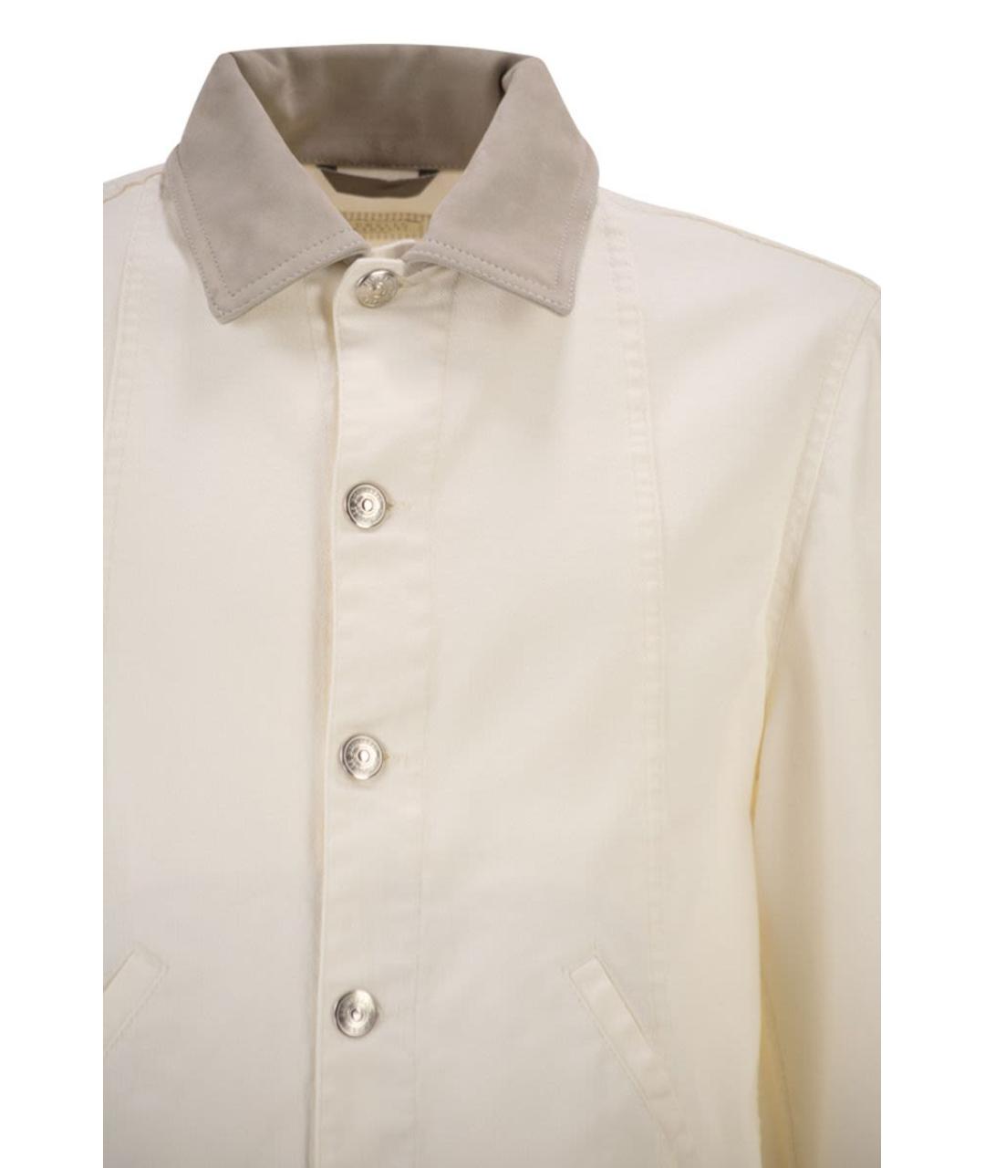 BRUNELLO CUCINELLI Белая деним куртка, фото 4