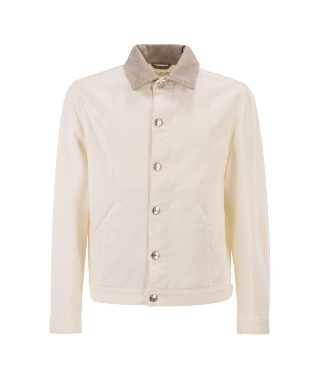 BRUNELLO CUCINELLI Белая деним куртка, фото 1