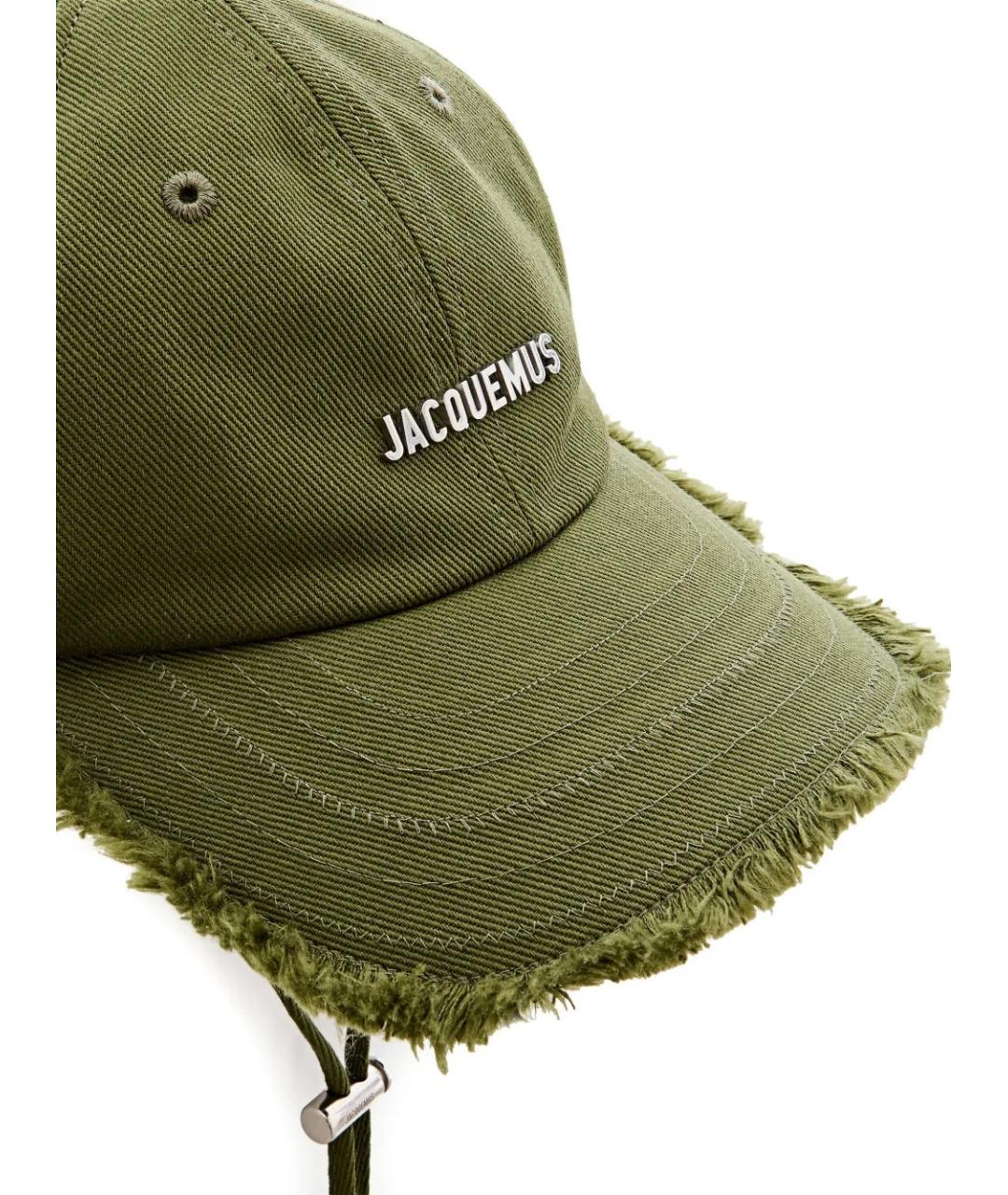 JACQUEMUS Зеленая хлопковая кепка, фото 2