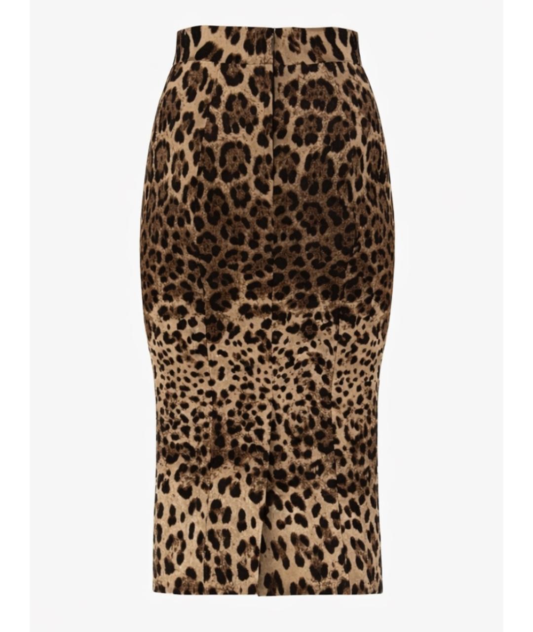 DOLCE&GABBANA Мульти шерстяная юбка миди, фото 3