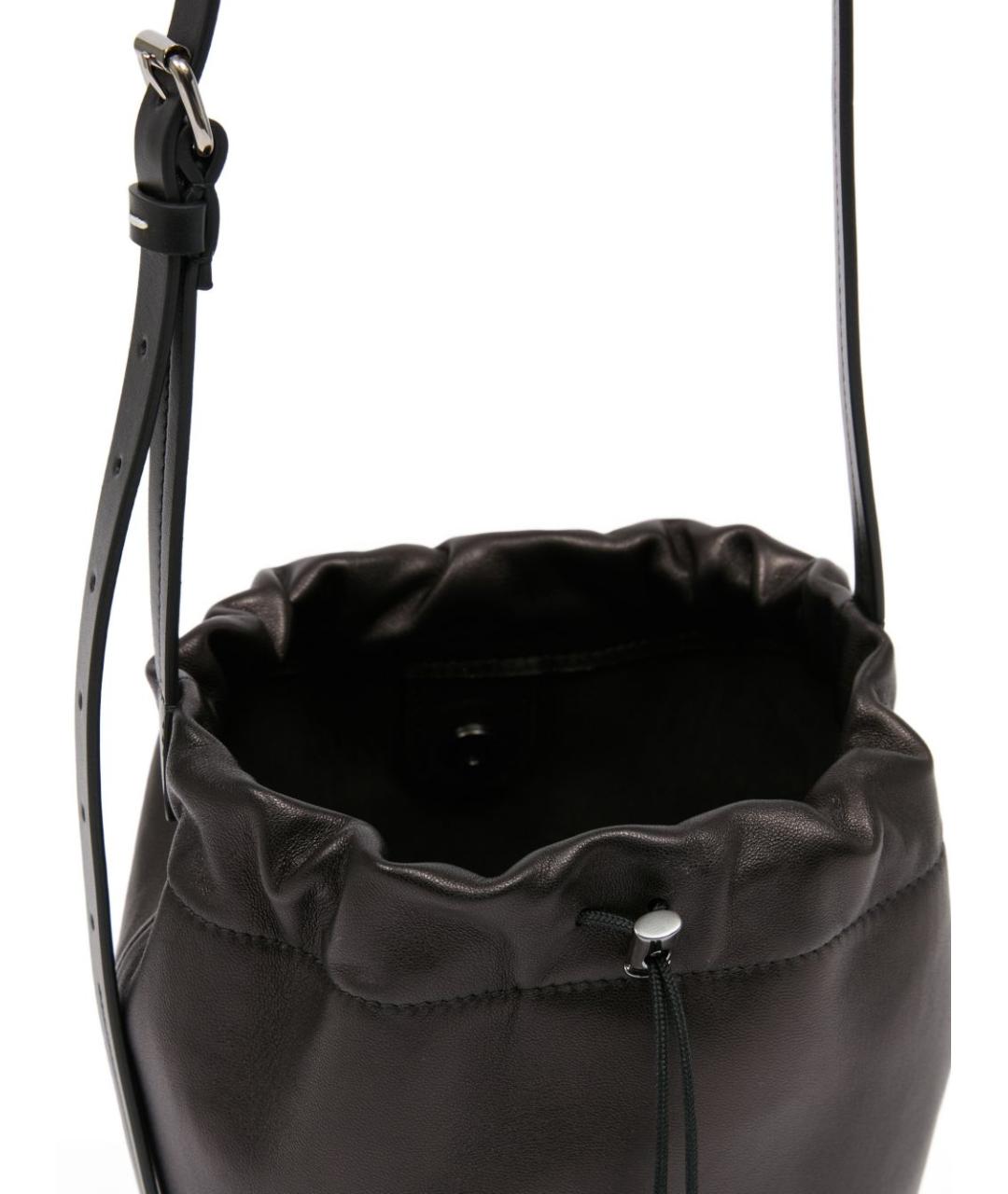 MAISON MARGIELA Черная кожаная сумка через плечо, фото 4