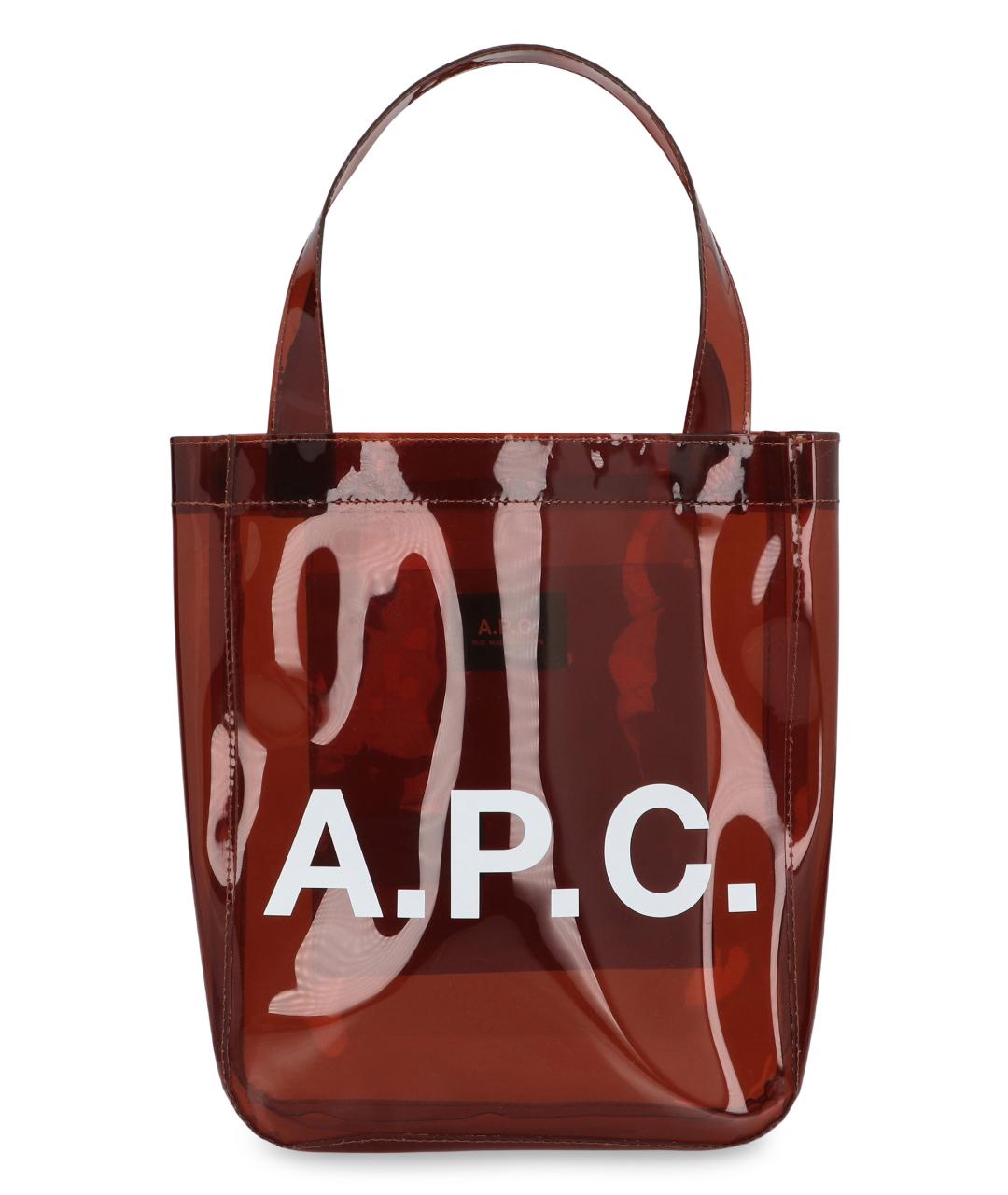 A.P.C. Коричневая сумка тоут из искусственной кожи, фото 1