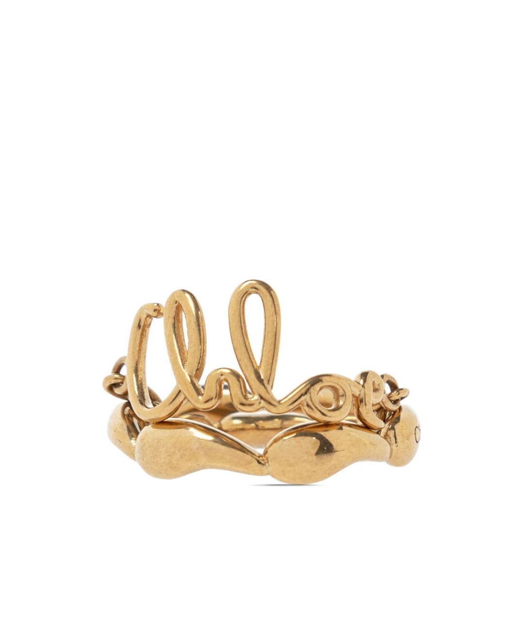 CHLOE Золотое металлическое кольцо, фото 1