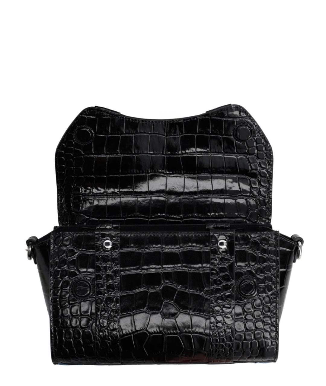 VIVIENNE WESTWOOD Черная кожаная сумка через плечо, фото 4