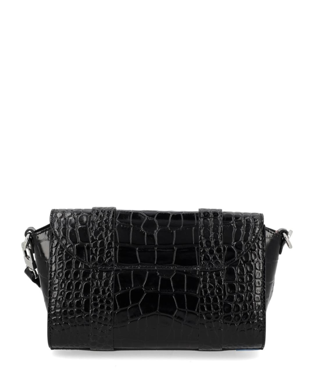 VIVIENNE WESTWOOD Черная кожаная сумка через плечо, фото 3