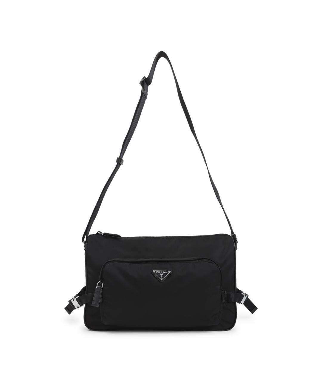 PRADA Черная синтетическая сумка через плечо, фото 1