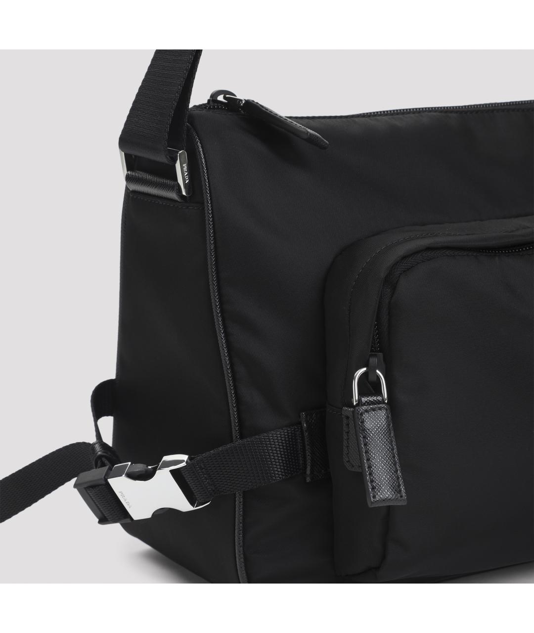 PRADA Черная синтетическая сумка через плечо, фото 4