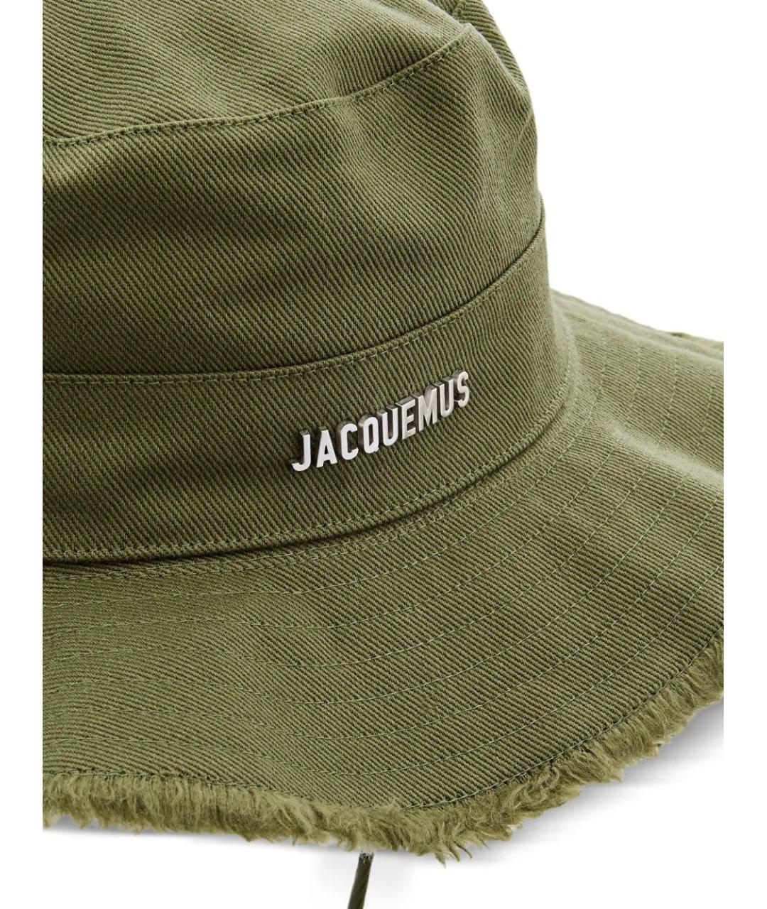 JACQUEMUS Зеленая хлопковая панама, фото 2