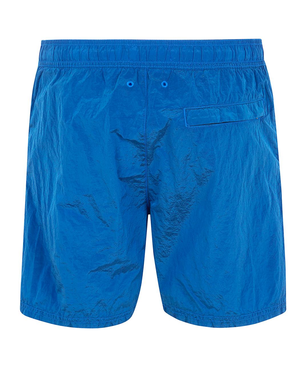 STONE ISLAND Синие полиамидовые шорты, фото 3