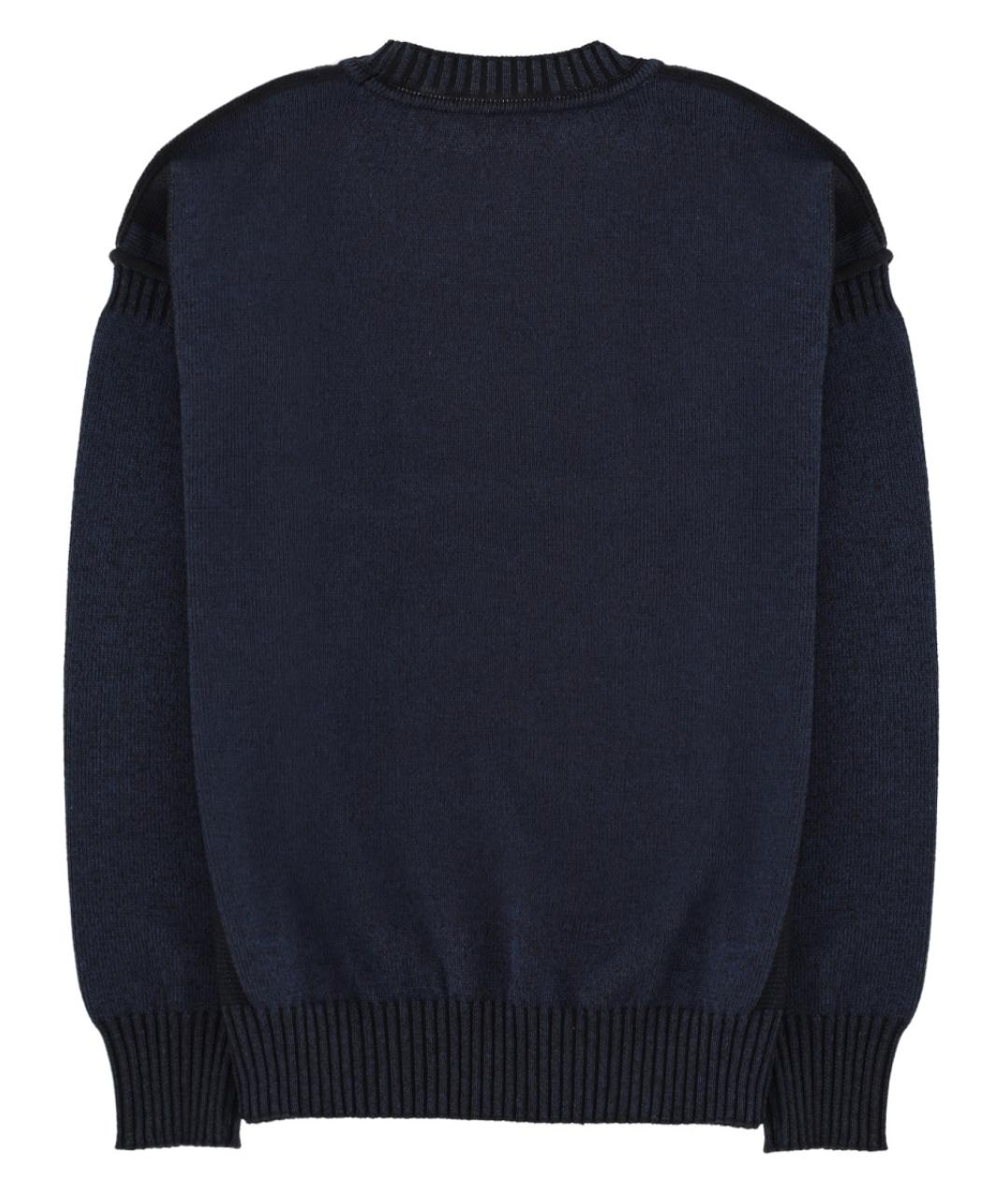 KENZO Темно-синий хлопковый джемпер / свитер, фото 3