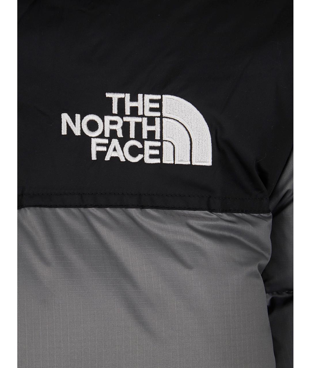 THE NORTH FACE Серый полиамидовый пуховик, фото 3
