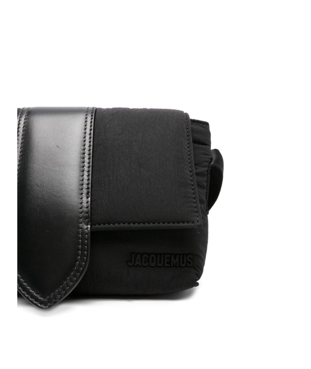 JACQUEMUS Черная синтетическая сумка на плечо, фото 5