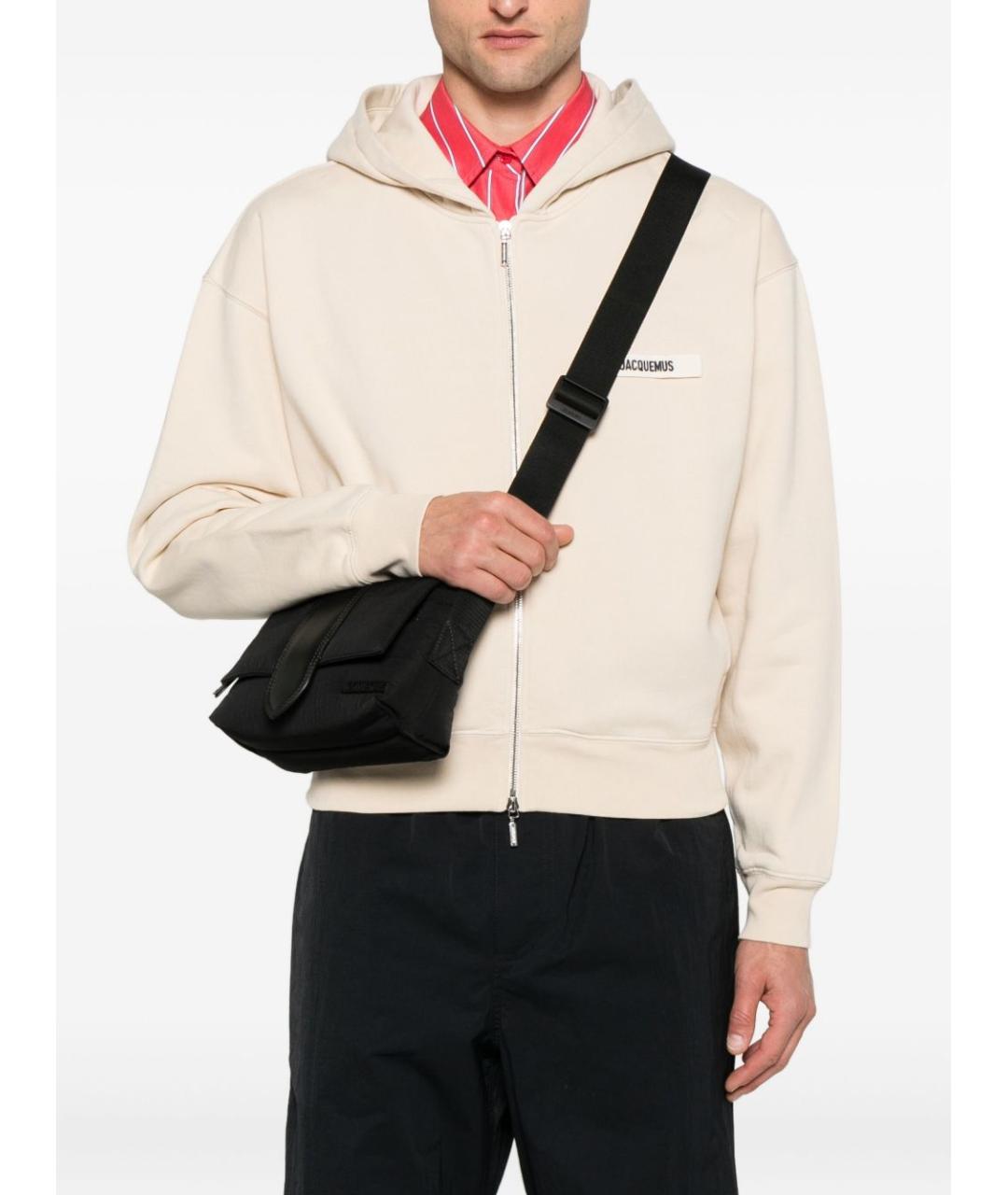 JACQUEMUS Черная синтетическая сумка на плечо, фото 3