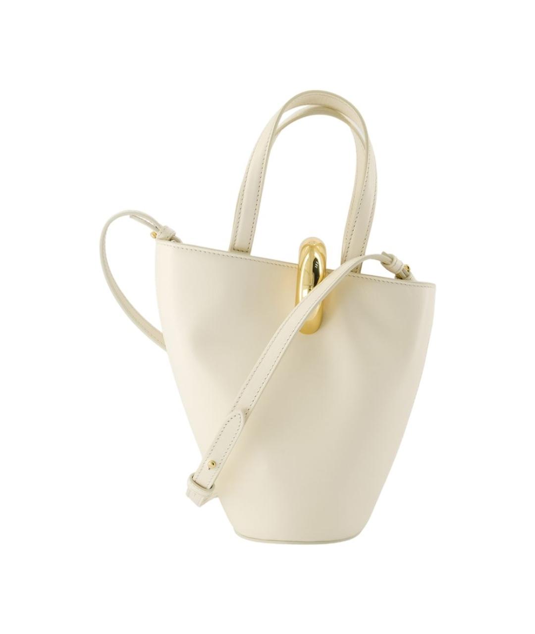 JACQUEMUS Бежевая кожаная сумка тоут, фото 3