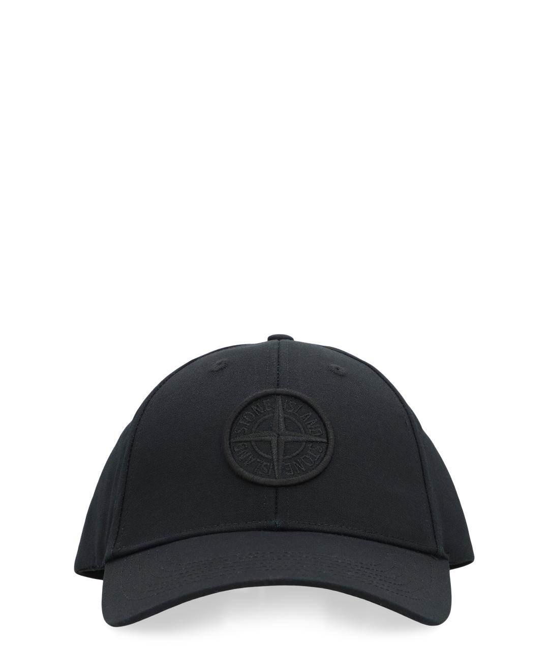STONE ISLAND Черная хлопковая кепка/бейсболка, фото 1