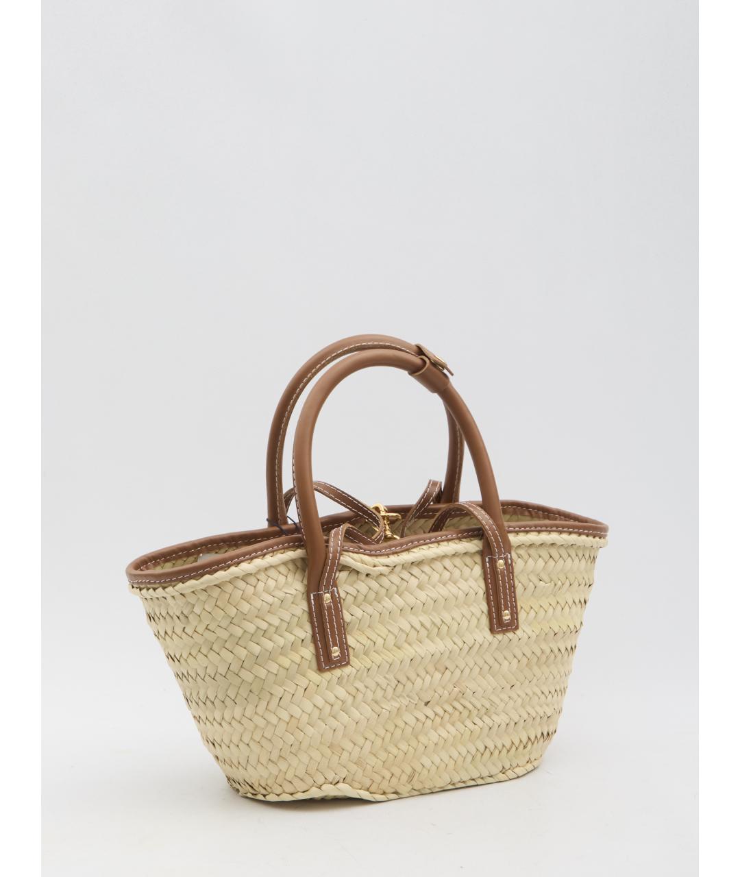 JACQUEMUS Бежевая пелетеная сумка с короткими ручками, фото 2