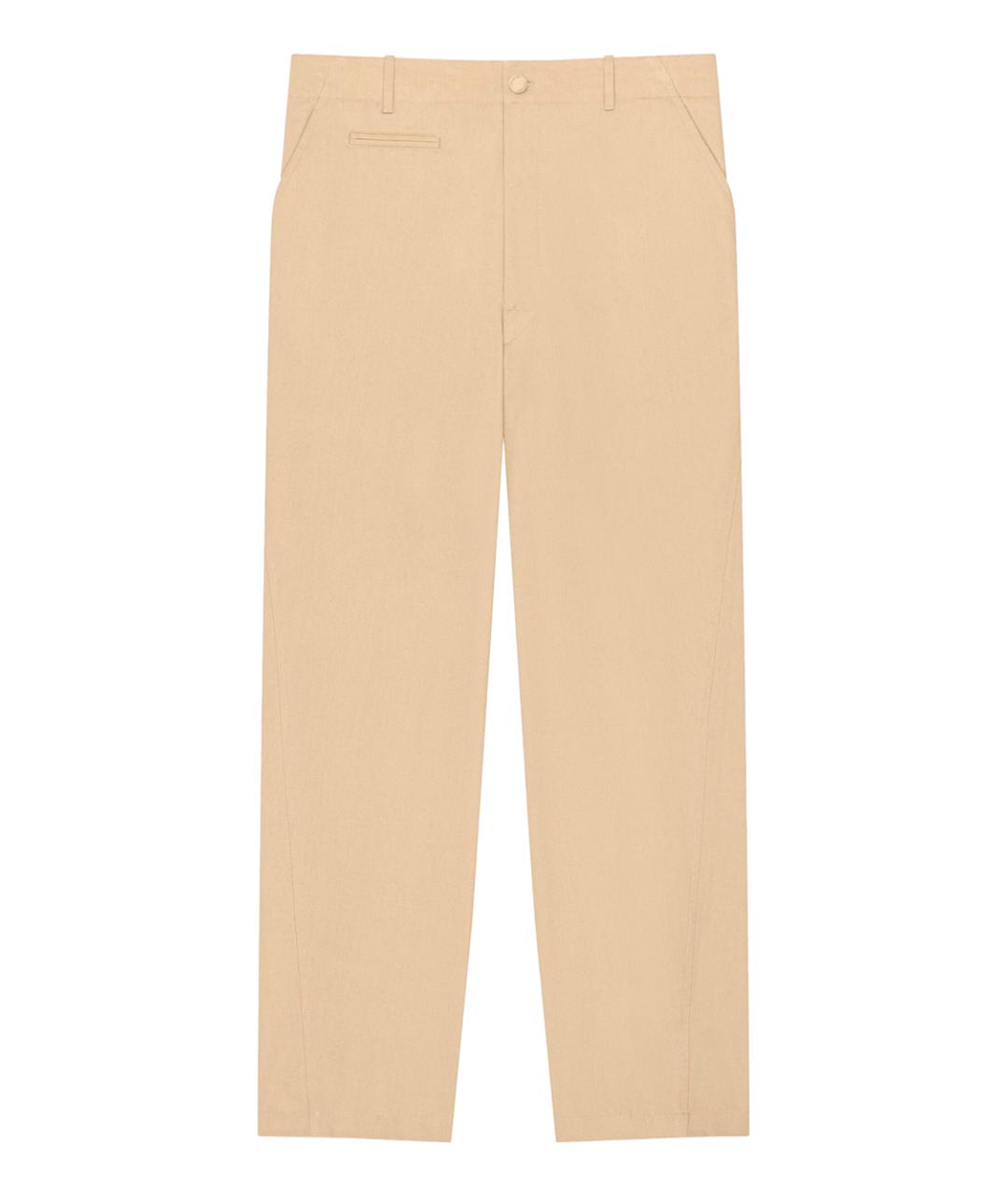GIVENCHY Бежевые хлопковые повседневные брюки, фото 1