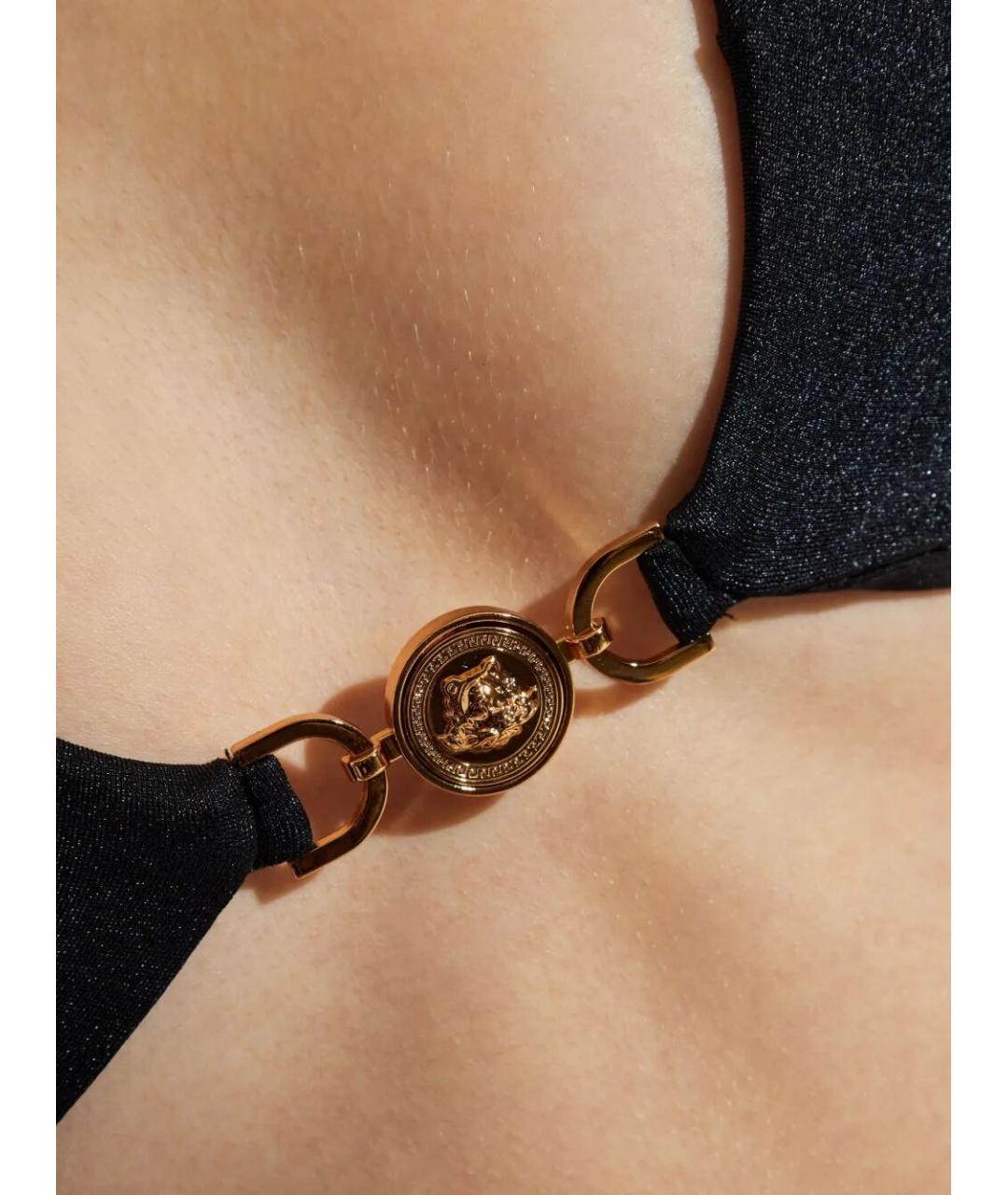 VERSACE Черный полиамидовый купальник, фото 4