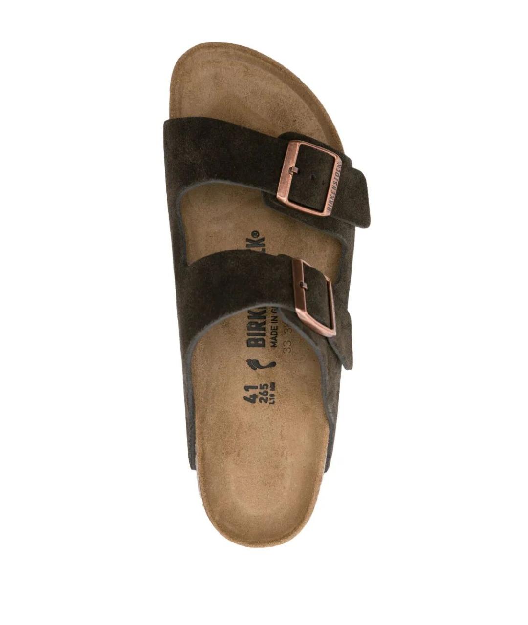 BIRKENSTOCK Коричневые замшевые сандалии, фото 4
