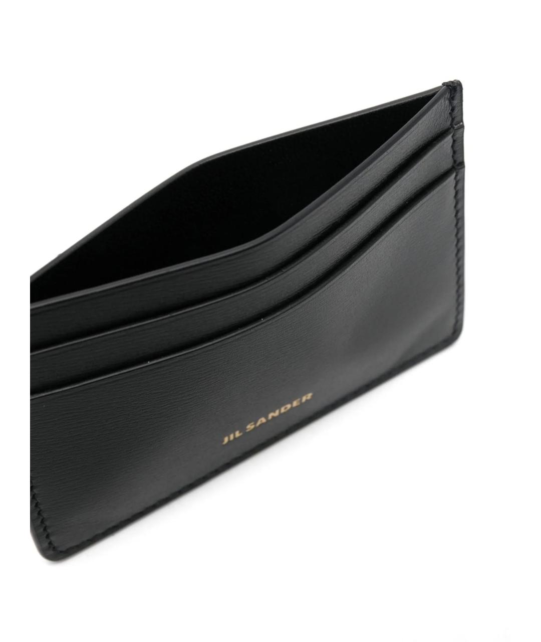 JIL SANDER Черный кожаный кардхолдер, фото 3
