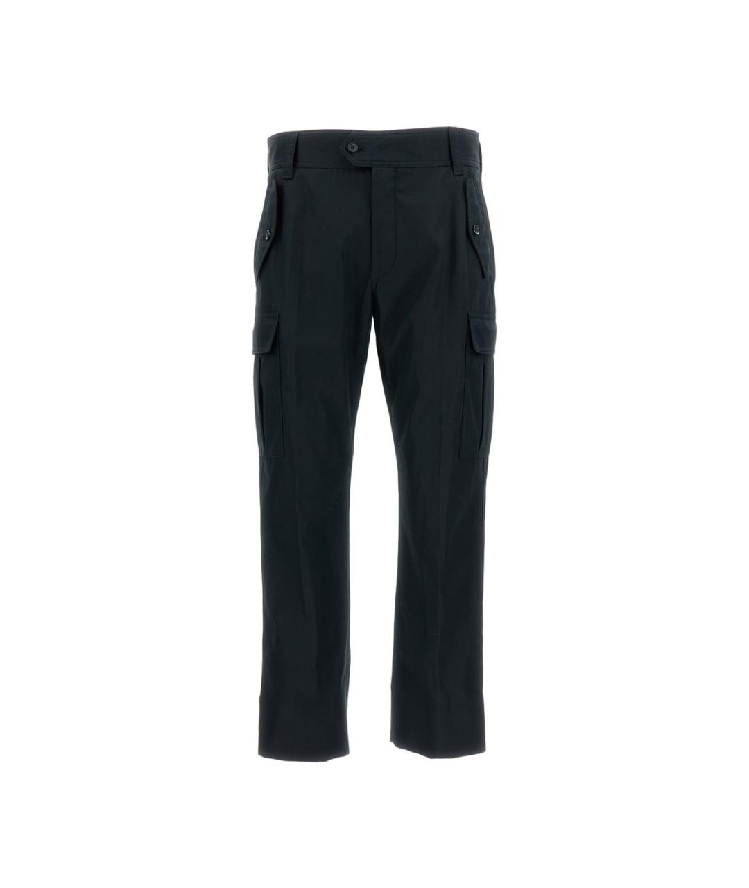 ALEXANDER MCQUEEN Черные хлопковые повседневные брюки, фото 1