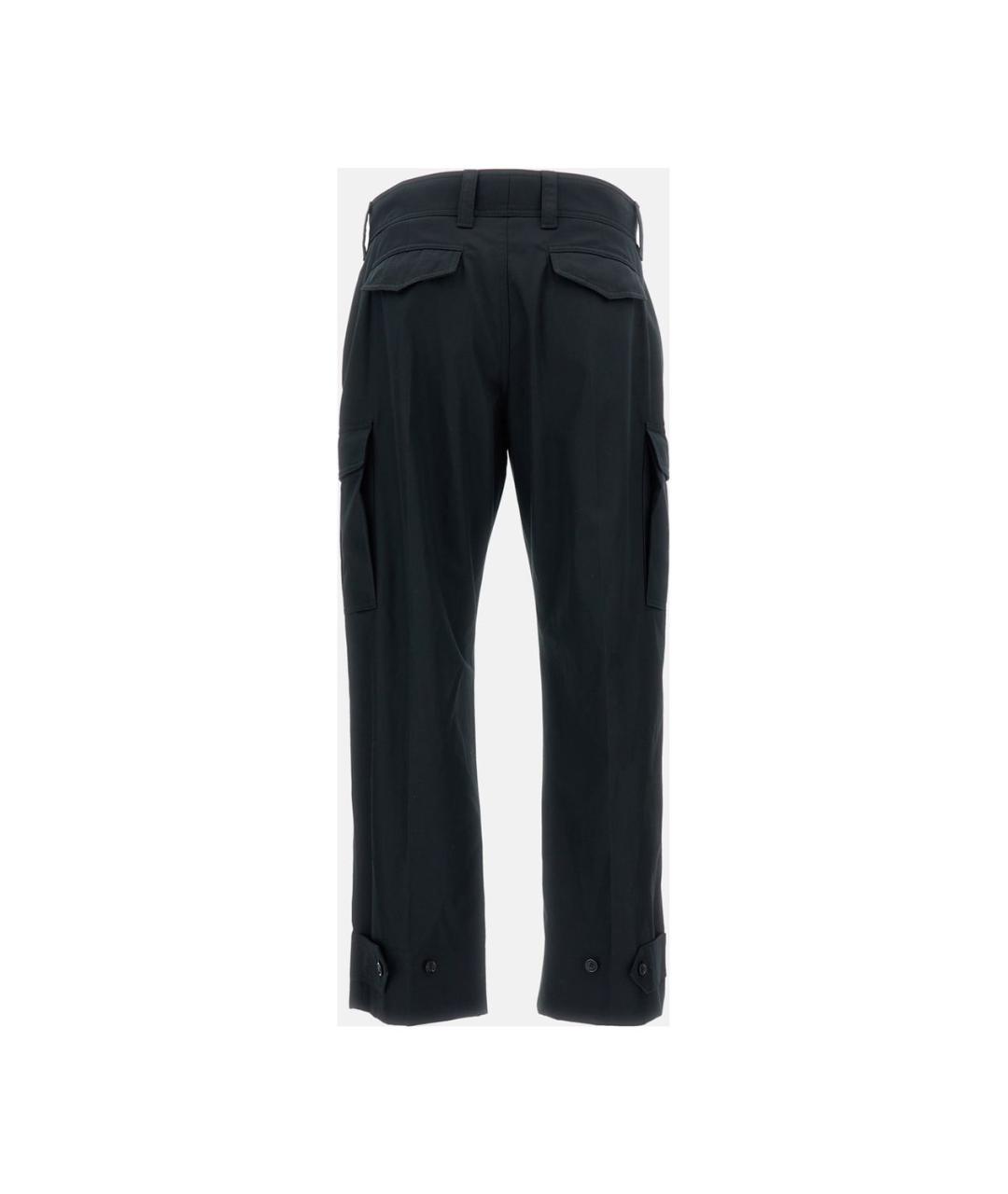 ALEXANDER MCQUEEN Черные хлопковые повседневные брюки, фото 2