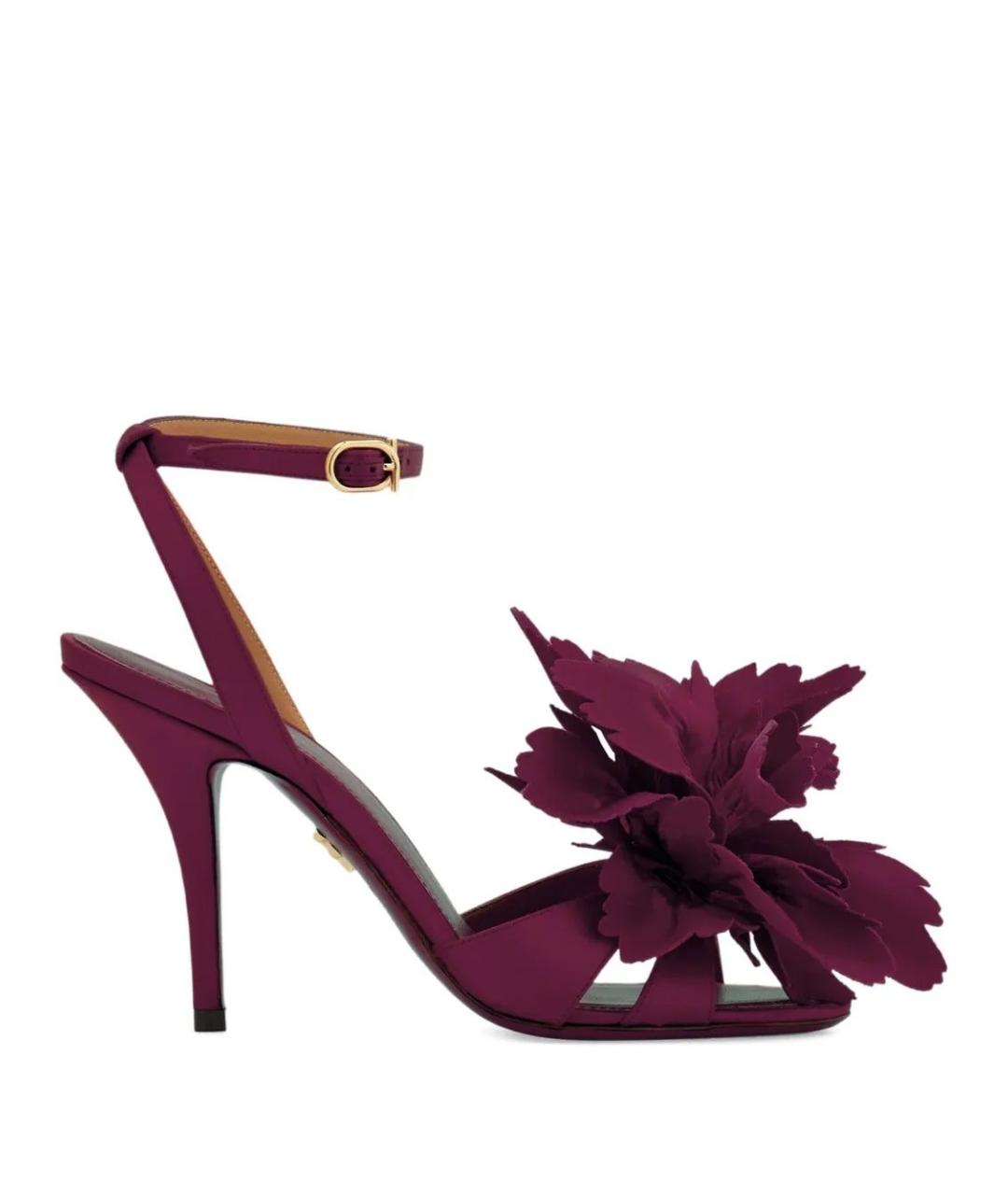 FERRAGAMO Фиолетовые текстильные босоножки, фото 1