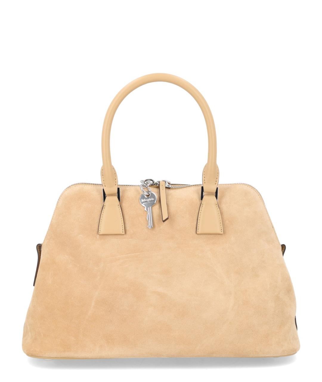 MAISON MARGIELA Бежевая кожаная сумка тоут, фото 3