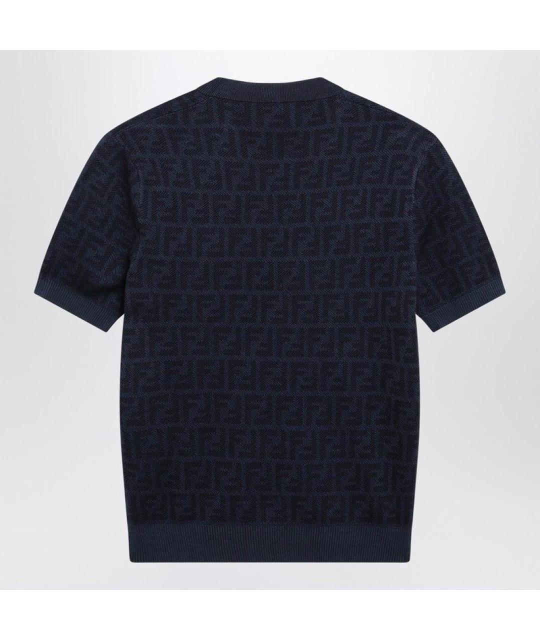 FENDI Синий шерстяной джемпер / свитер, фото 2