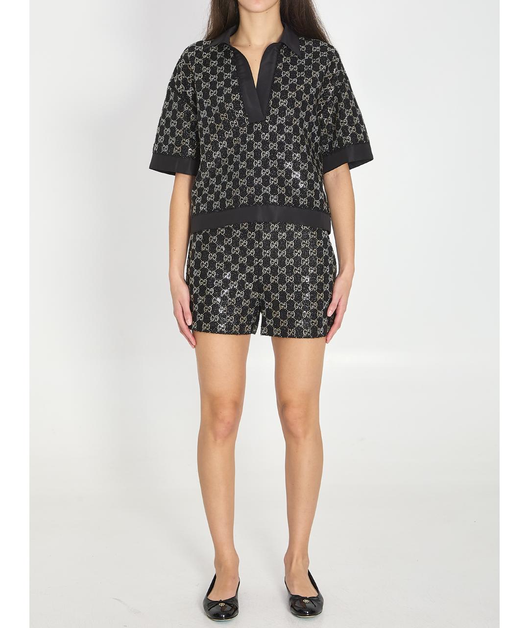 GUCCI Черная вискозная футболка, фото 6