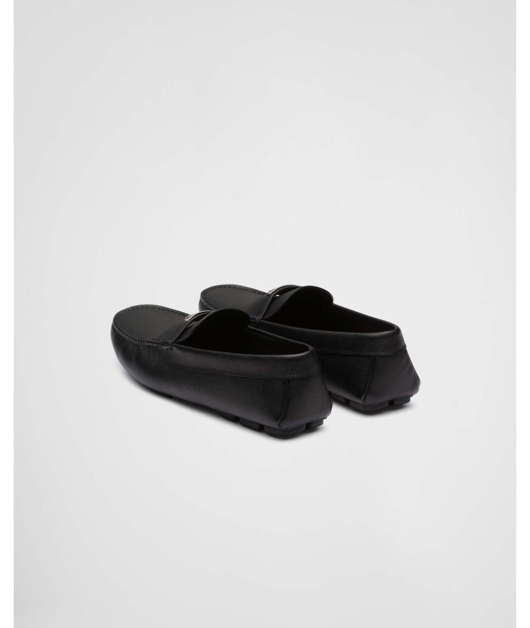 PRADA Черные кожаные лоферы, фото 4