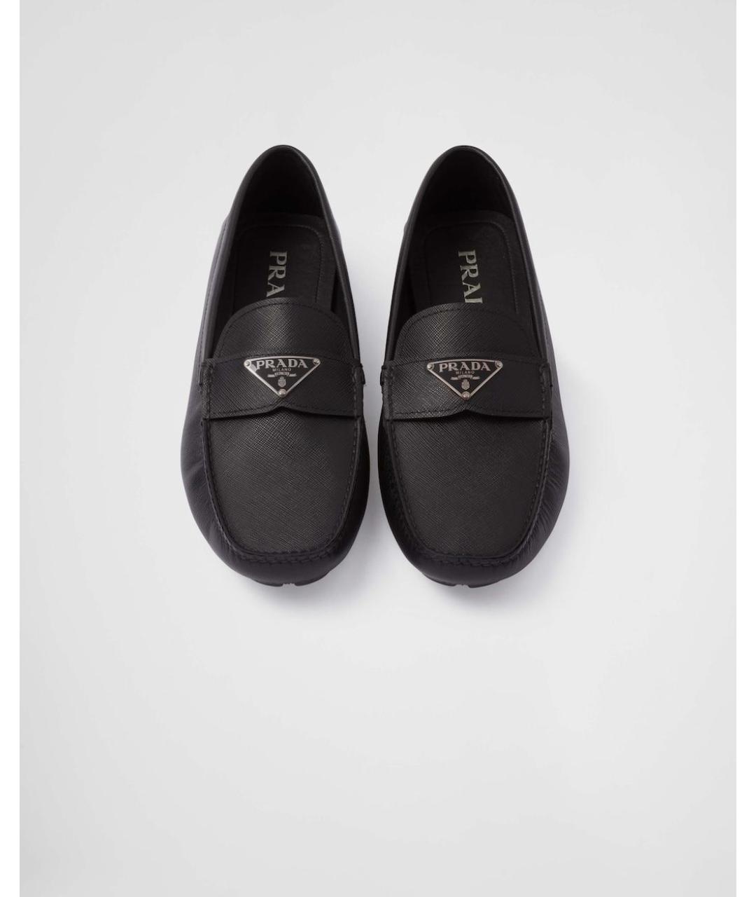 PRADA Черные кожаные лоферы, фото 3