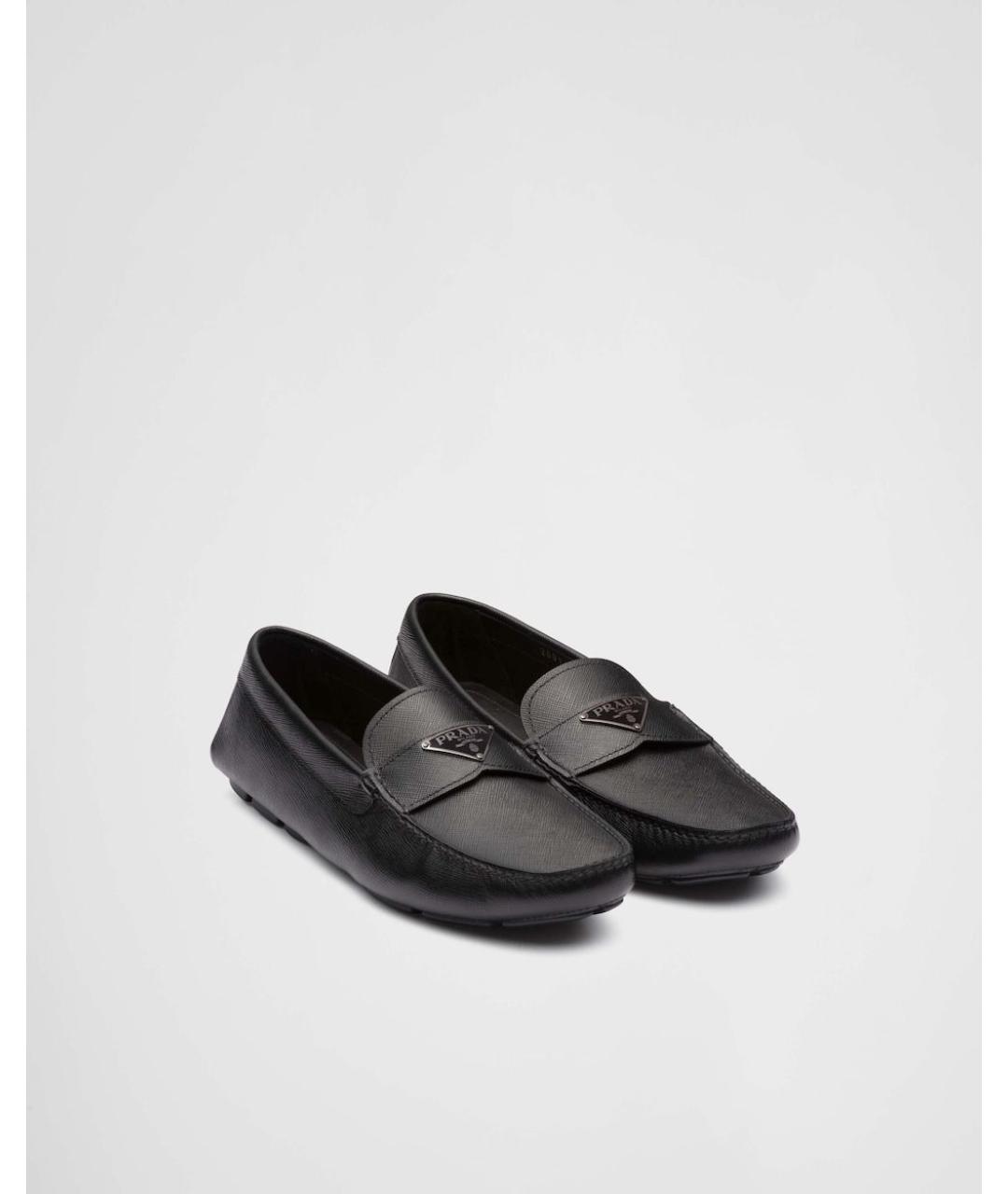 PRADA Черные кожаные лоферы, фото 2