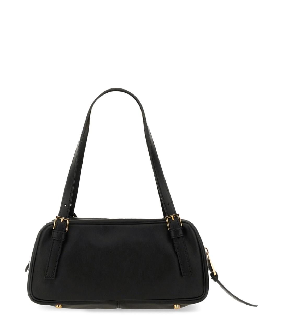 VERSACE Черная синтетическая сумка с короткими ручками, фото 3