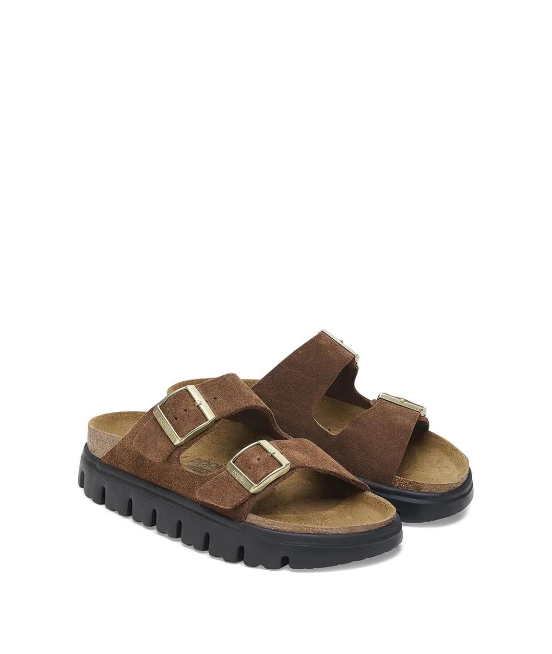 BIRKENSTOCK Коричневые замшевые сандалии, фото 2