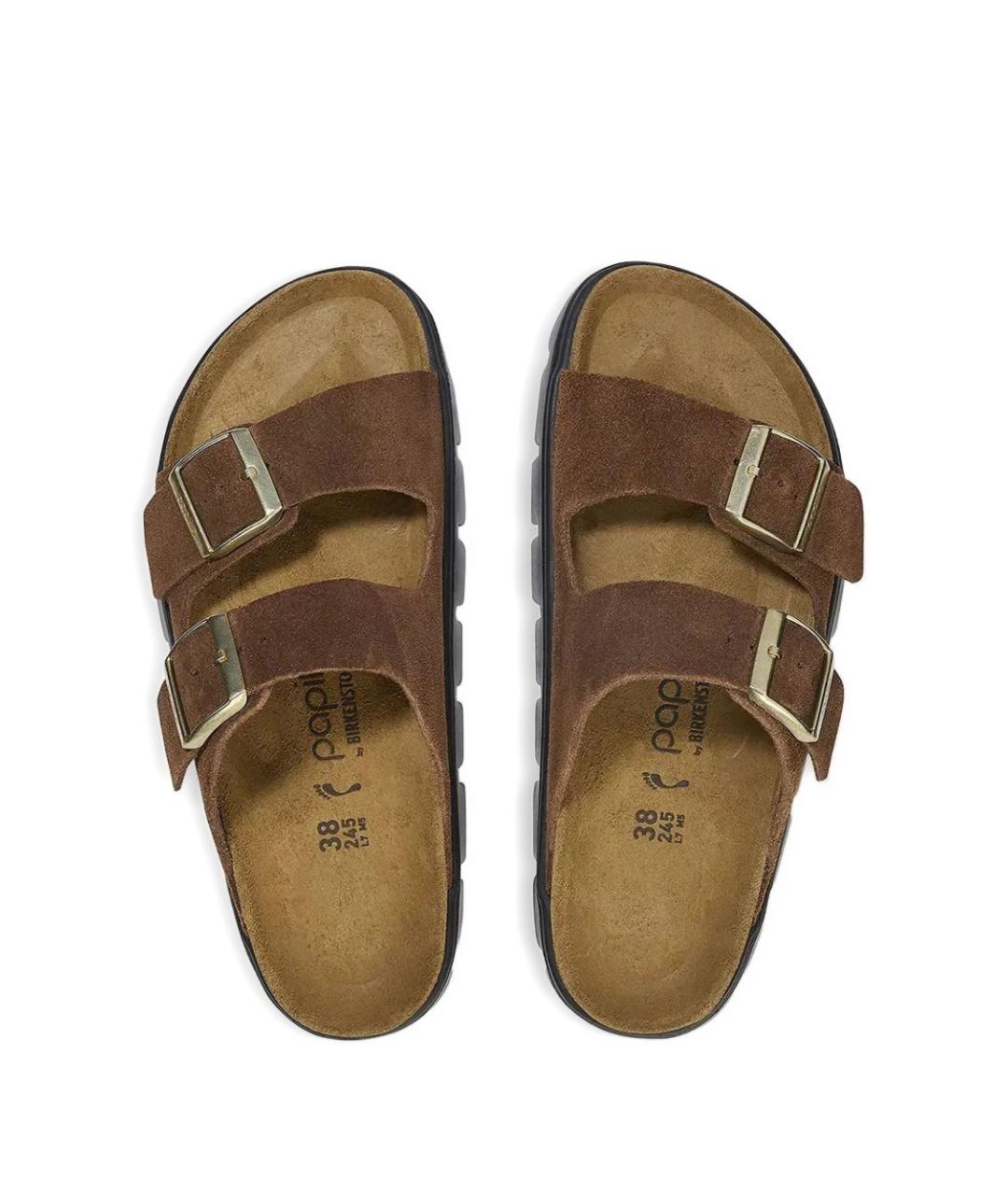 BIRKENSTOCK Коричневые замшевые сандалии, фото 5