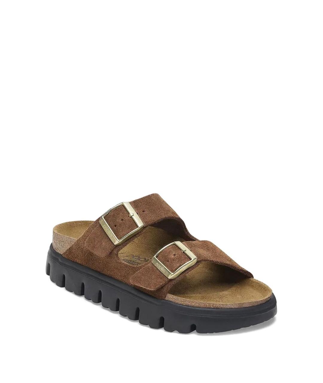 BIRKENSTOCK Коричневые замшевые сандалии, фото 3