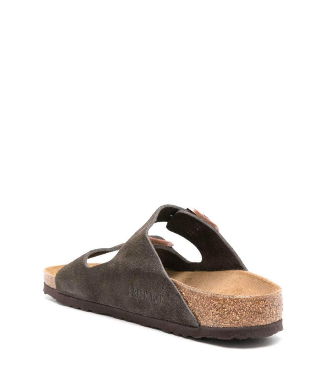 BIRKENSTOCK Коричневые замшевые сандалии, фото 2