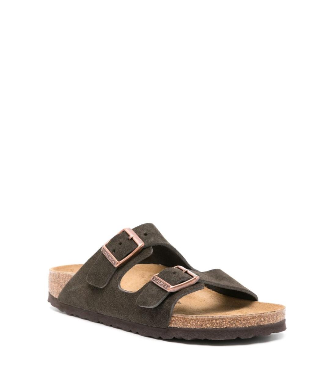 BIRKENSTOCK Коричневые замшевые сандалии, фото 4