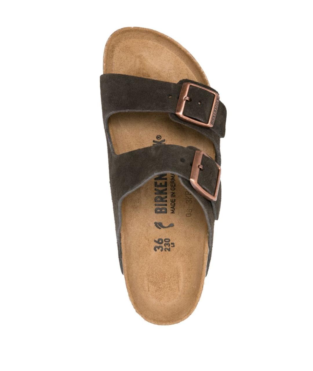 BIRKENSTOCK Коричневые замшевые сандалии, фото 3