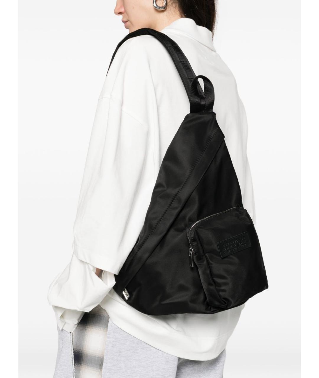 MM6 MAISON MARGIELA Черная синтетическая сумка через плечо, фото 5