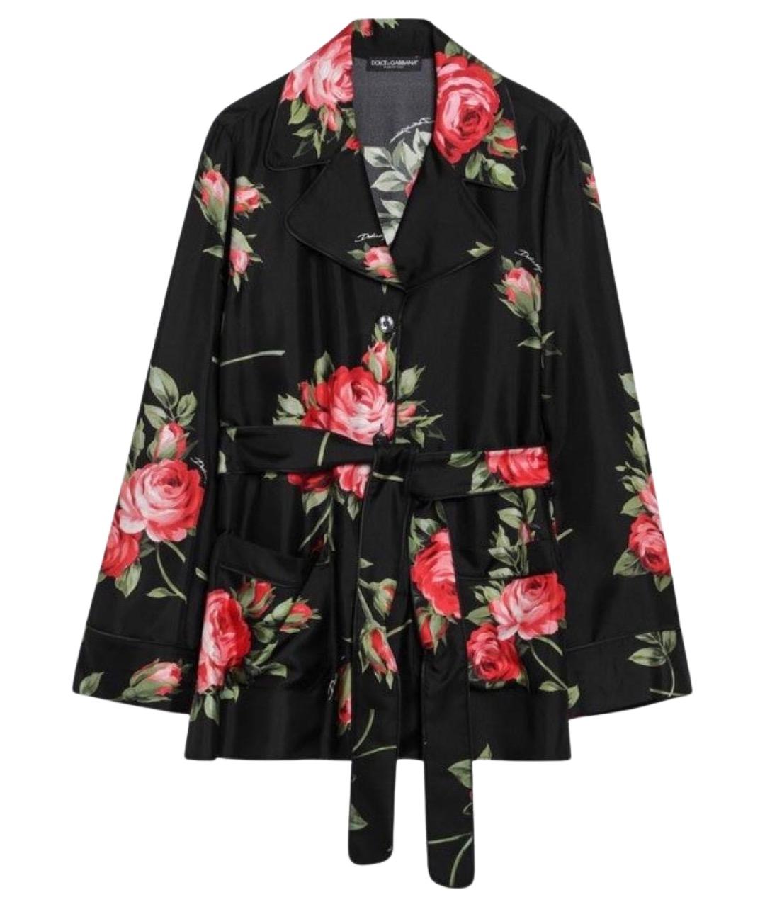 DOLCE&GABBANA Черная шелковая рубашка, фото 1