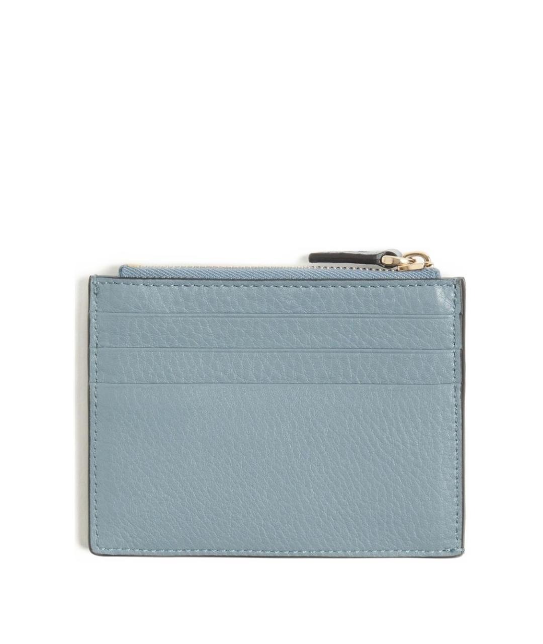 VALENTINO Голубой кожаный кошелек, фото 2